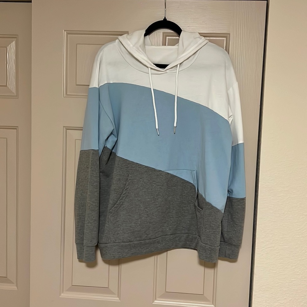 White, Blue & Grey Sweater